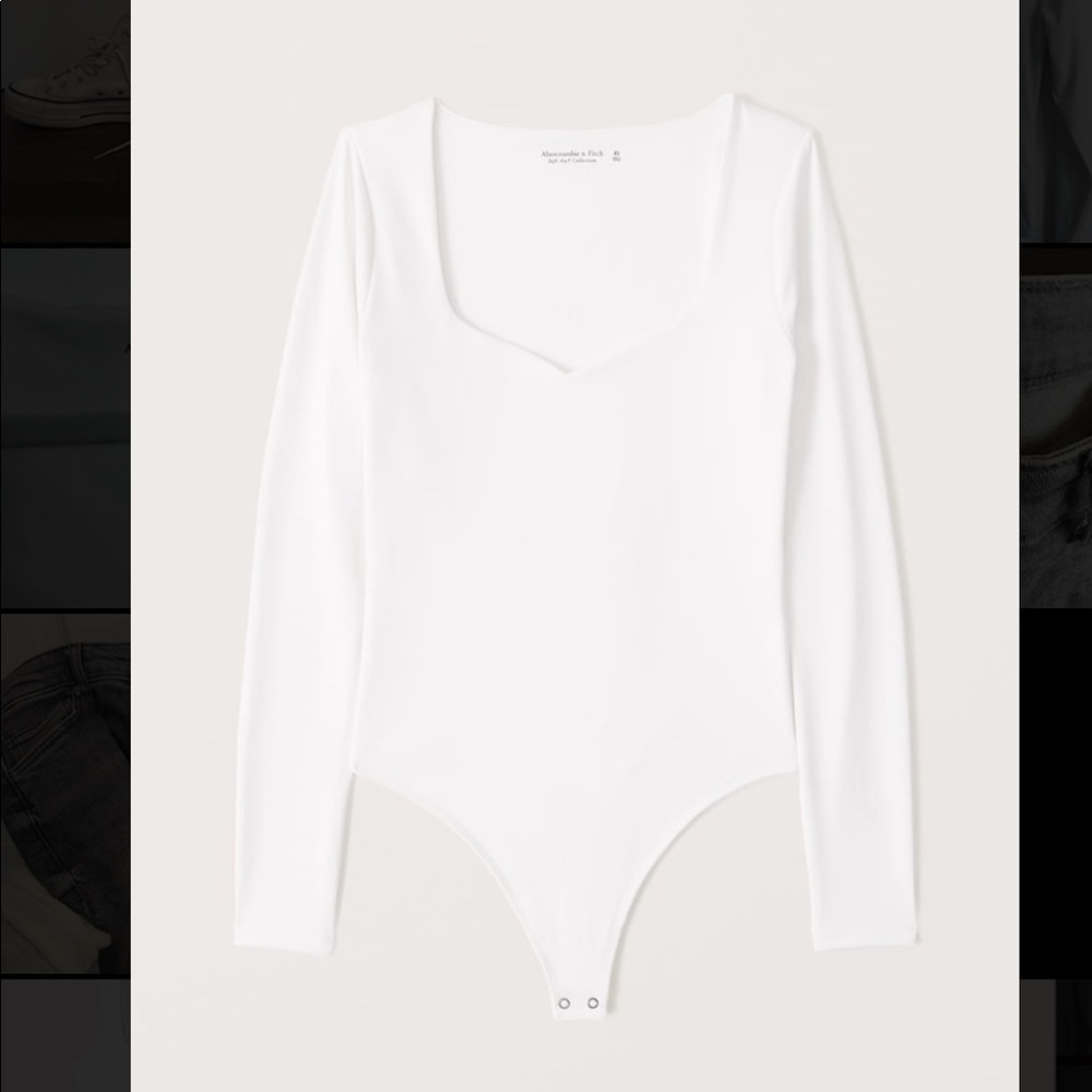 Abercrombie Long-Sleeved Double Layered Sweetheart Bodysuit